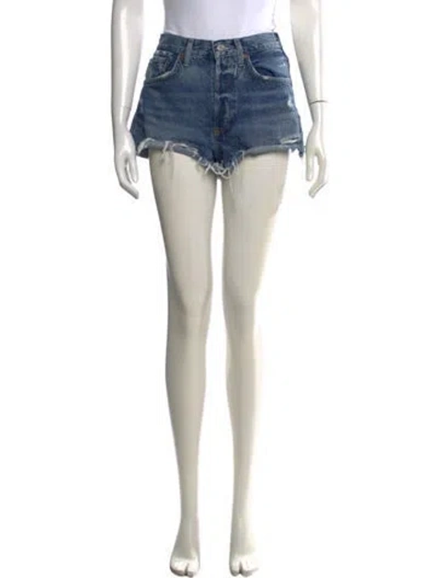 Pre-owned Agolde Mini Shorts In Blue