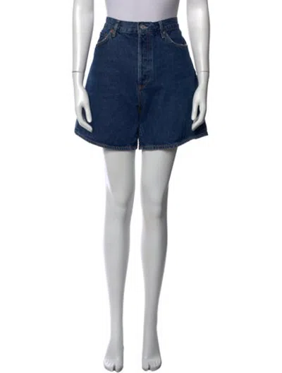 Pre-owned Agolde Mini Shorts In Blue