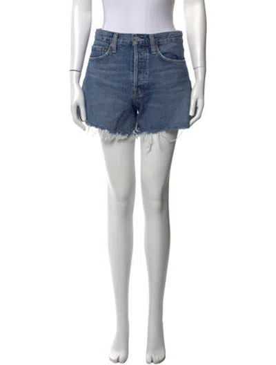 Pre-owned Agolde Mini Shorts In Blue