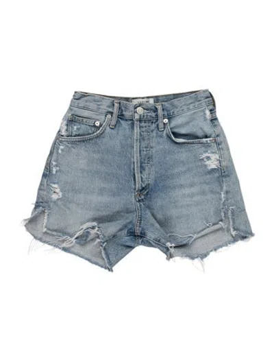Pre-owned Agolde Mini Shorts In Blue