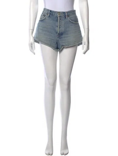 Pre-owned Agolde Mini Shorts In Blue