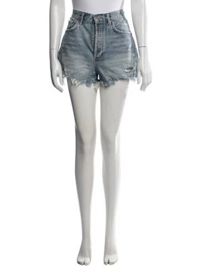 Pre-owned Agolde Mini Shorts In Blue