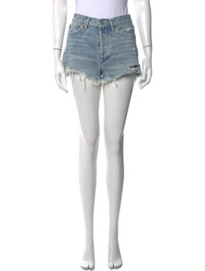 Pre-owned Agolde Mini Shorts In Blue