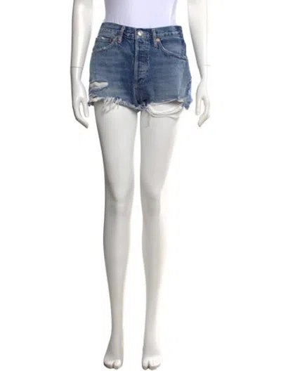 Pre-owned Agolde Mini Shorts In Blue