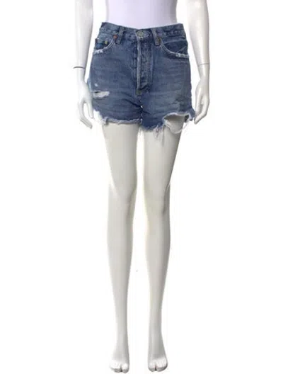 Pre-owned Agolde Mini Shorts In Blue