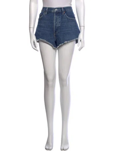 Pre-owned Agolde Mini Shorts In Blue