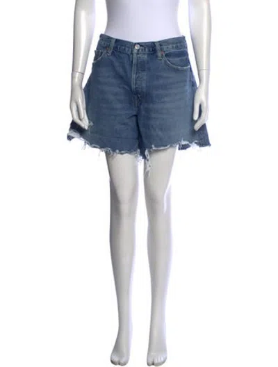 Pre-owned Agolde Mini Shorts In Blue