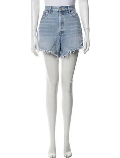 Pre-owned Agolde Mini Shorts In Blue/white