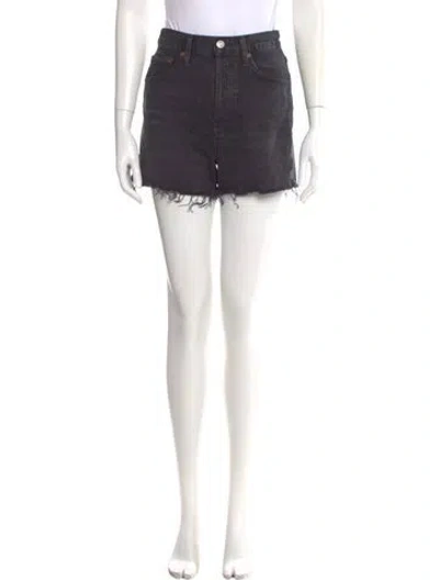Pre-owned Agolde Mini Shorts In Gray