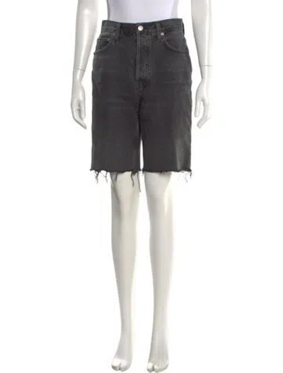 Pre-owned Agolde Mini Shorts In Gray