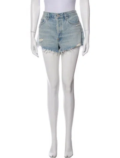 Pre-owned Agolde Mini Shorts In Gray