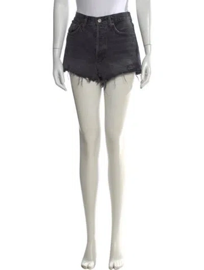 Pre-owned Agolde Mini Shorts In Gray