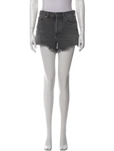 Pre-owned Agolde Mini Shorts In Gray