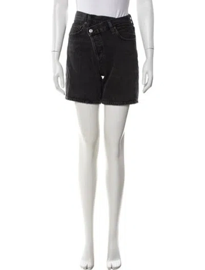 Pre-owned Agolde Mini Shorts In Gray