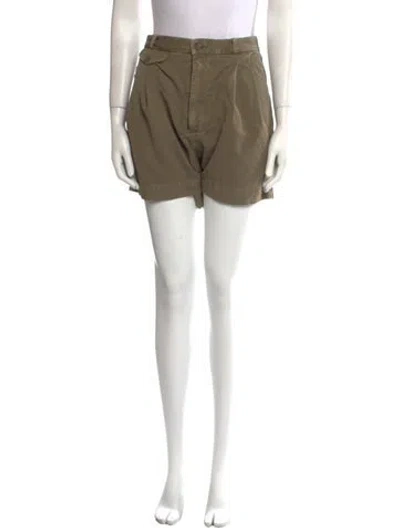 Pre-owned Agolde Mini Shorts In Green