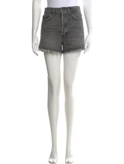 Pre-owned Agolde Mini Shorts In Green