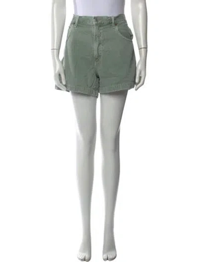 Pre-owned Agolde Mini Shorts In Green