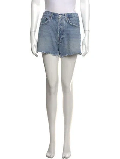Pre-owned Agolde Mini Shorts In Green