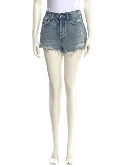 Pre-owned Agolde Mini Shorts In Neutral