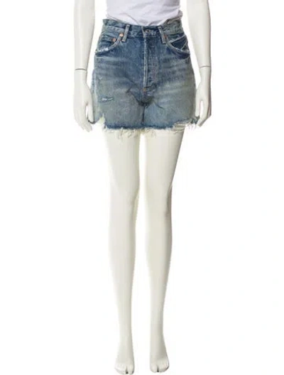 Pre-owned Agolde Mini Shorts In Neutral