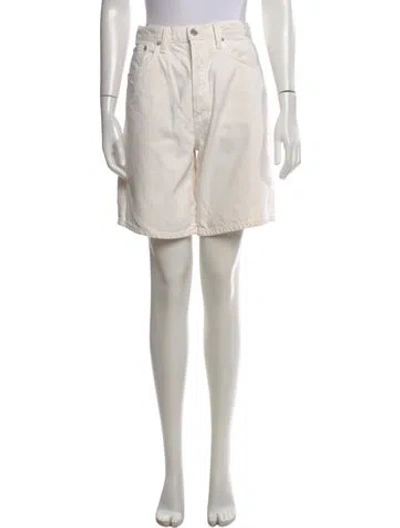 Pre-owned Agolde Mini Shorts In Neutral