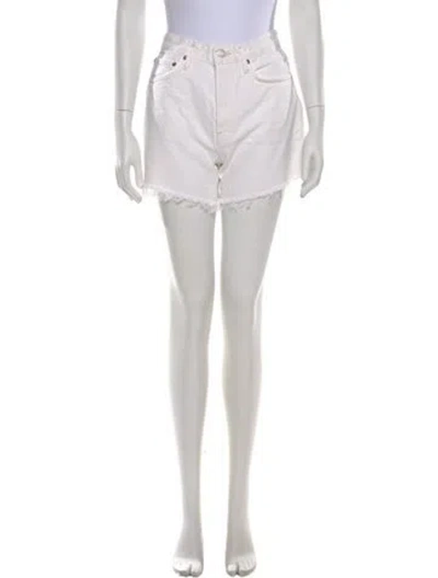 Pre-owned Agolde Mini Shorts In Neutral