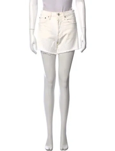 Pre-owned Agolde Mini Shorts In Neutral