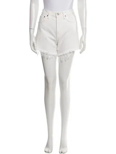 Pre-owned Agolde Mini Shorts In Neutral