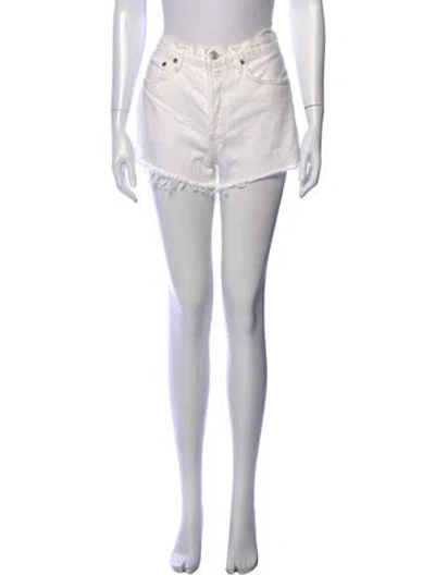 Pre-owned Agolde Mini Shorts In Neutral