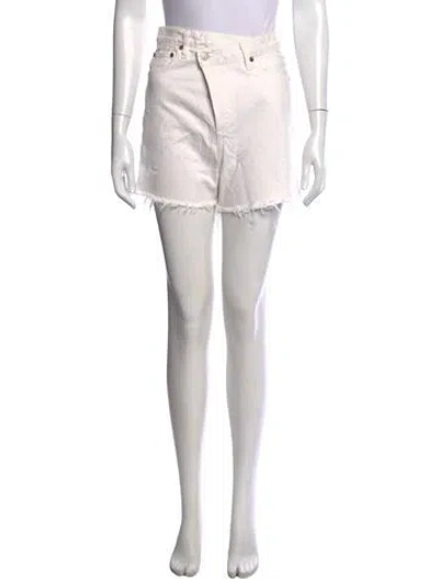Pre-owned Agolde Mini Shorts In Neutral
