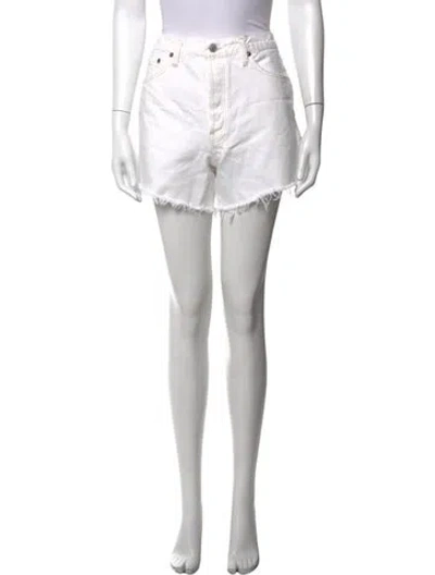 Pre-owned Agolde Mini Shorts In Neutral