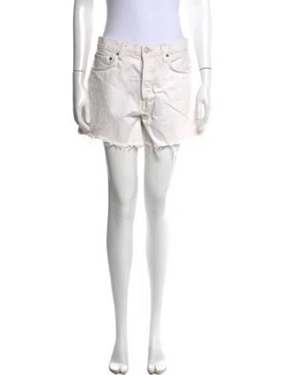 Pre-owned Agolde Mini Shorts In Neutral