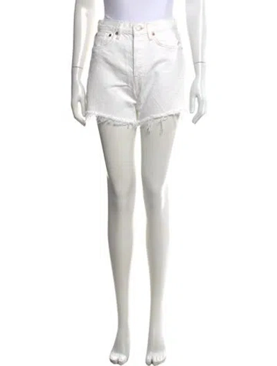 Pre-owned Agolde Mini Shorts In Neutral