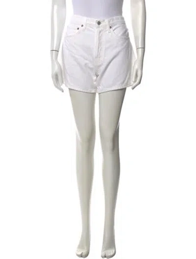 Pre-owned Agolde Mini Shorts In Neutrals