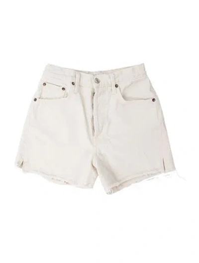 Pre-owned Agolde Mini Shorts In Neutrals