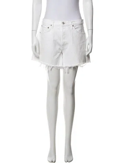 Pre-owned Agolde Mini Shorts In Neutrals