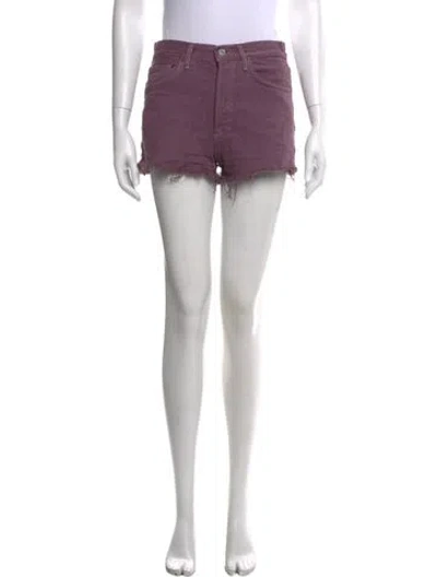 Pre-owned Agolde Mini Shorts In Purple
