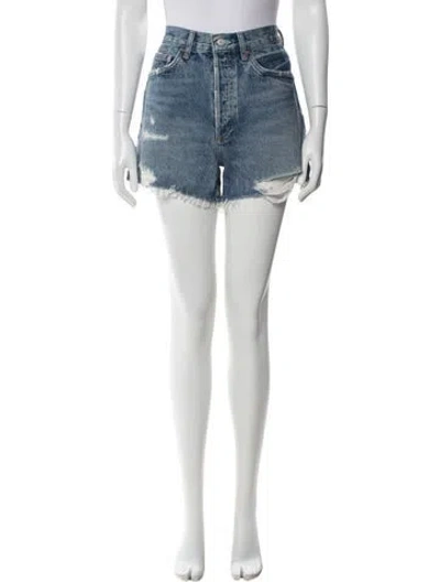 Pre-owned Agolde Mini Shorts W/ Tags In Blue