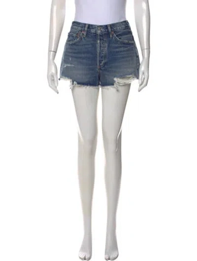 Pre-owned Agolde Mini Shorts W/ Tags In Blue