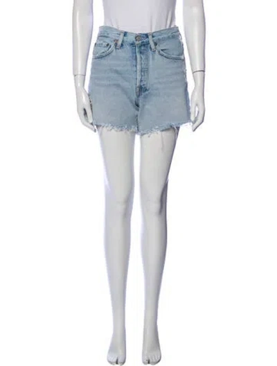 Pre-owned Agolde Mini Shorts In White