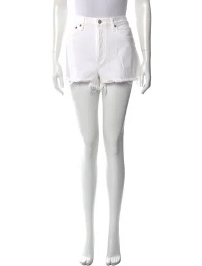 Pre-owned Agolde Mini Shorts In White