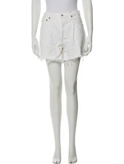 Pre-owned Agolde Mini Shorts In White