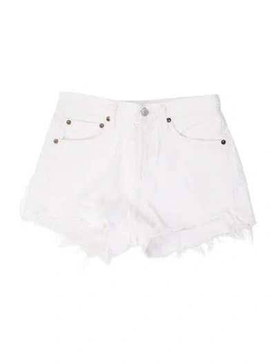 Pre-owned Agolde Mini Shorts In White