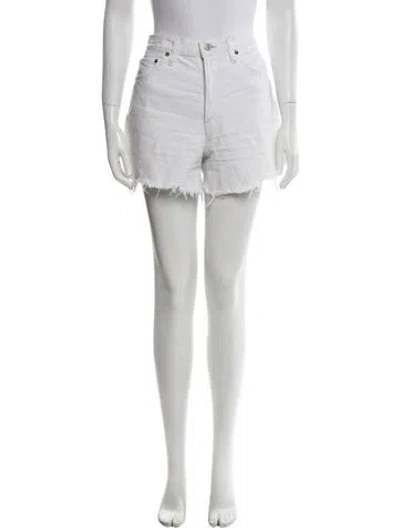 Pre-owned Agolde Mini Shorts In White
