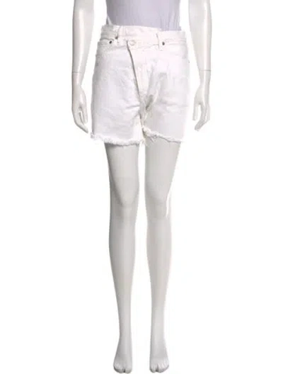 Pre-owned Agolde Mini Shorts In White