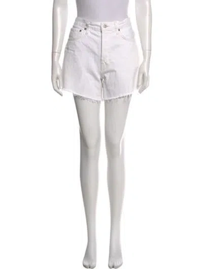 Pre-owned Agolde Mini Shorts In White