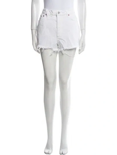 Pre-owned Agolde Mini Shorts In White