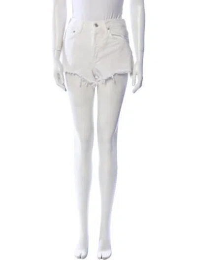 Pre-owned Agolde Mini Shorts In White
