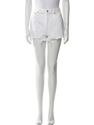 Pre-owned Agolde Mini Shorts In White