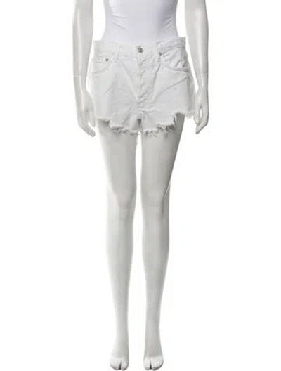 Pre-owned Agolde Mini Shorts In White